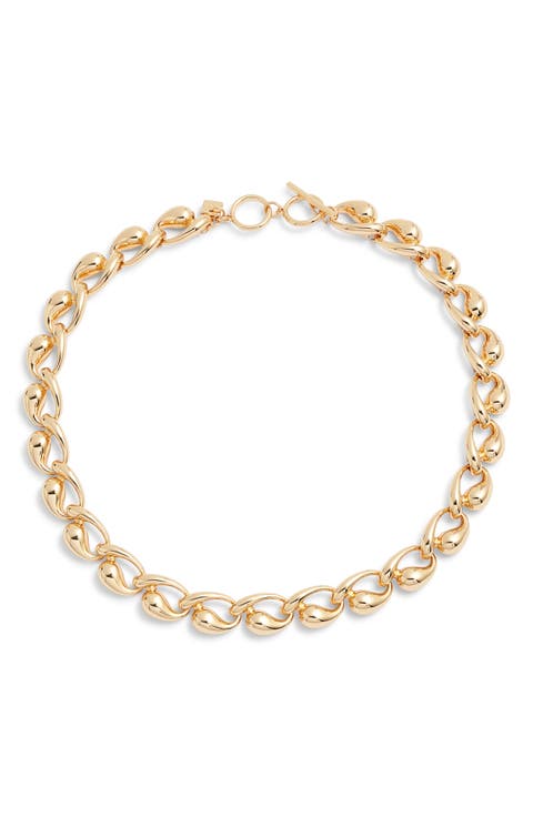 Teardrop Chain Toggle Necklace