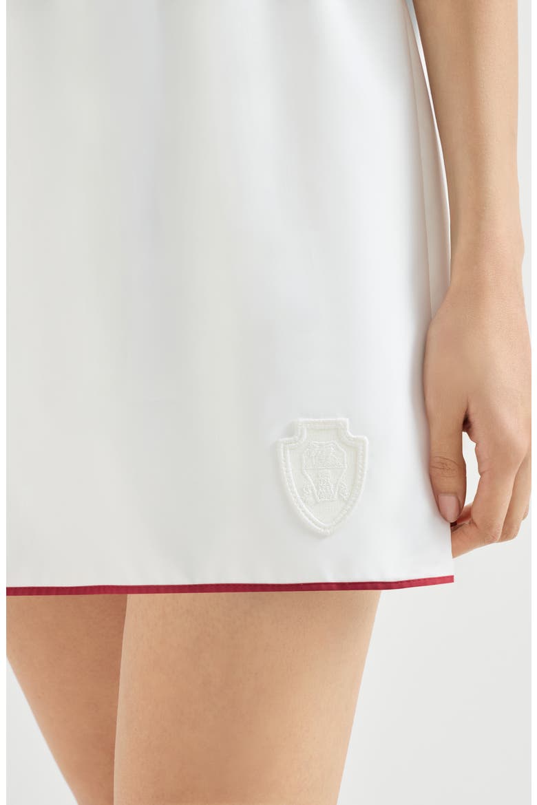 Mini skirt with logo, Alternate, color, White