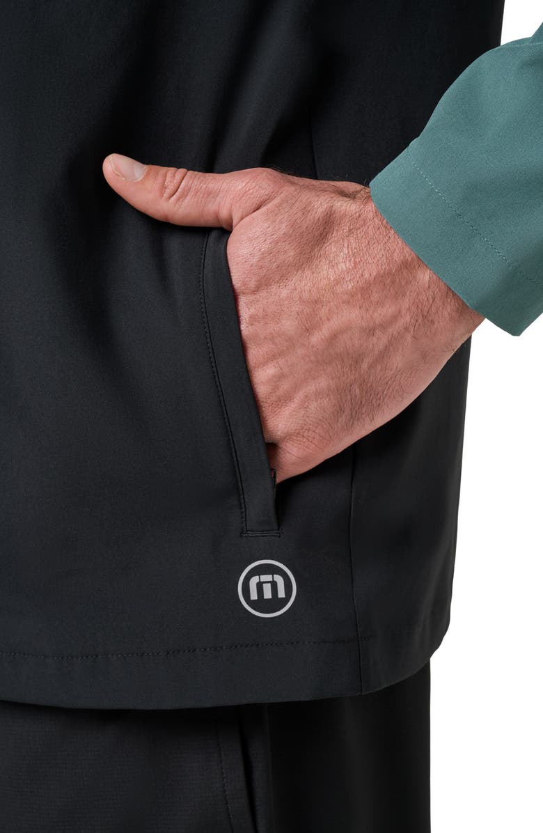 TravisMathew Meridian Quarter Zip Tech Hoodie, Alternate, color, Silver Pine