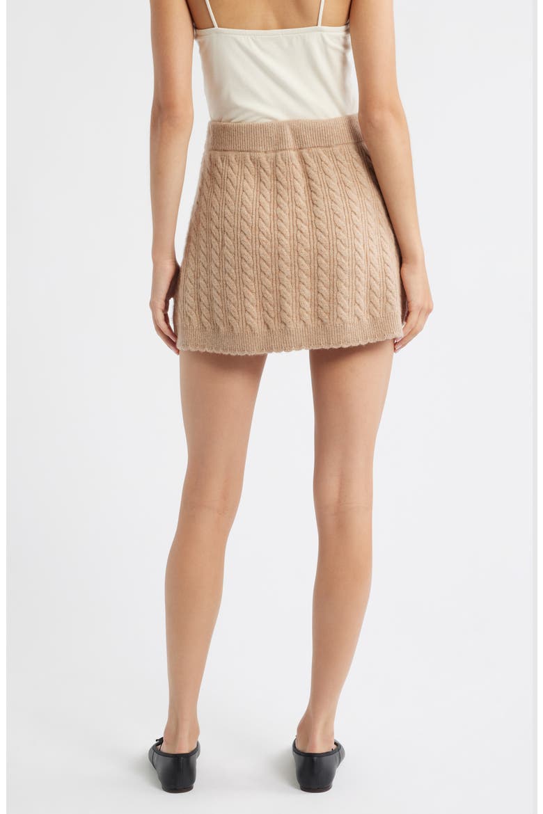 Berritt Cashmere & Wool Miniskirt, Alternate, color, CAMEL MELANGE