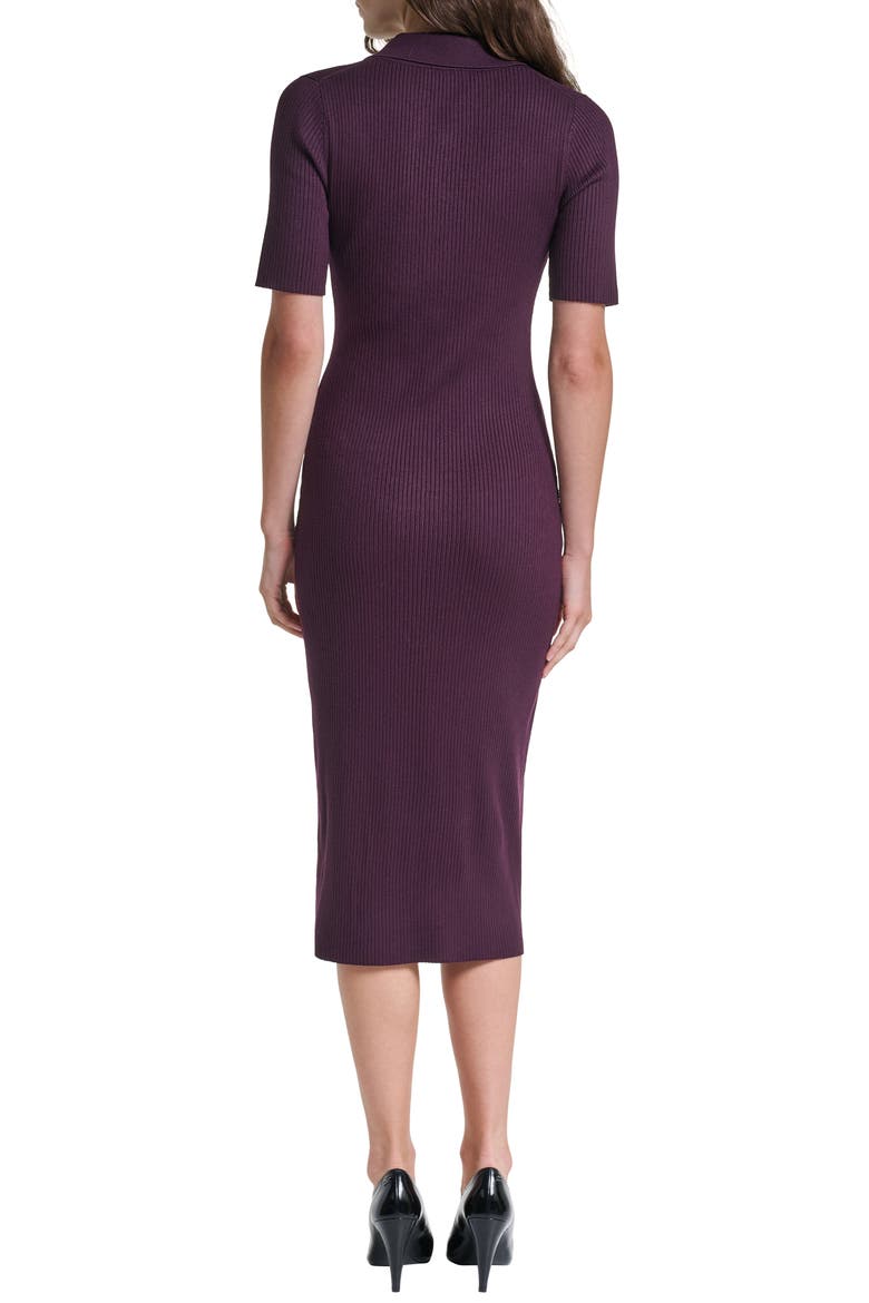 Rib Midi Sweater Dress, Alternate, color, FIG