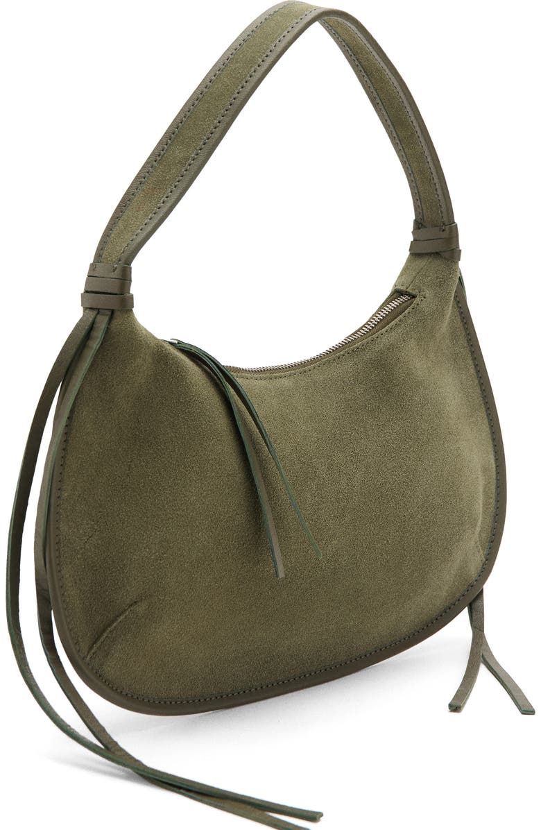 MANGO TEEN Suede Shoulder Bag, Alternate, color, Khaki Green