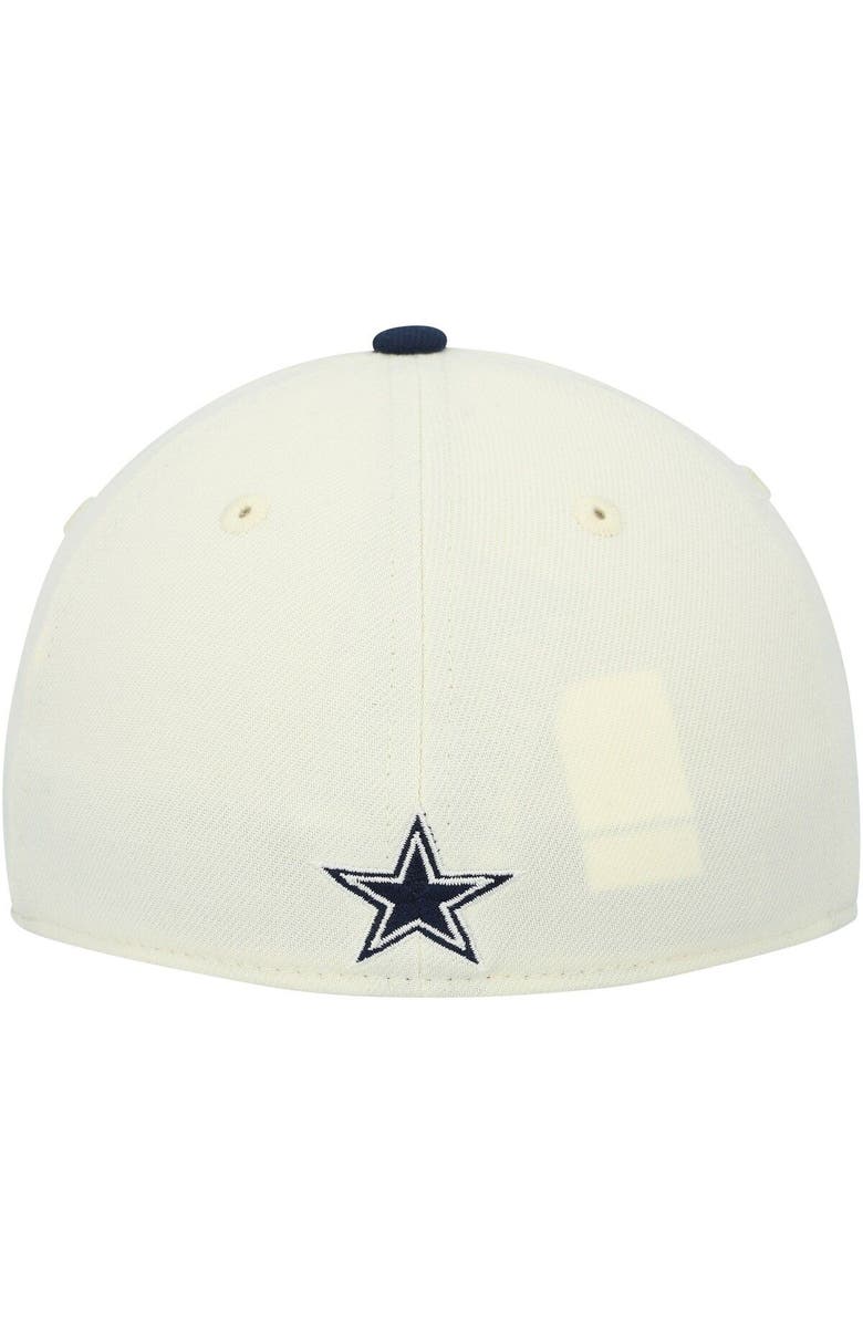 New Era Youth New Era Cream/Navy Dallas Cowboys 2022 Sideline Two-Tone 39THIRTY Flex Hat, Alternate, color, 