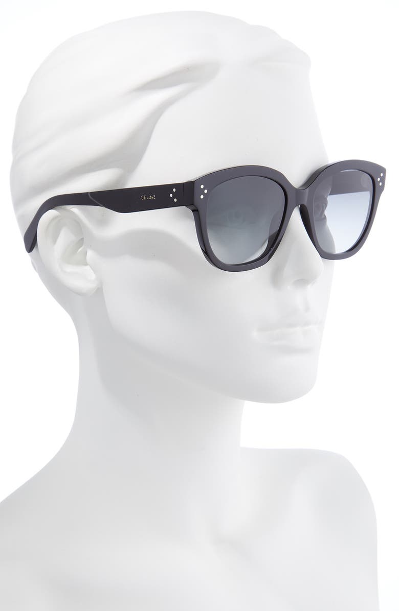 CELINE 55mm Gradient Round Sunglasses, Alternate, color, 