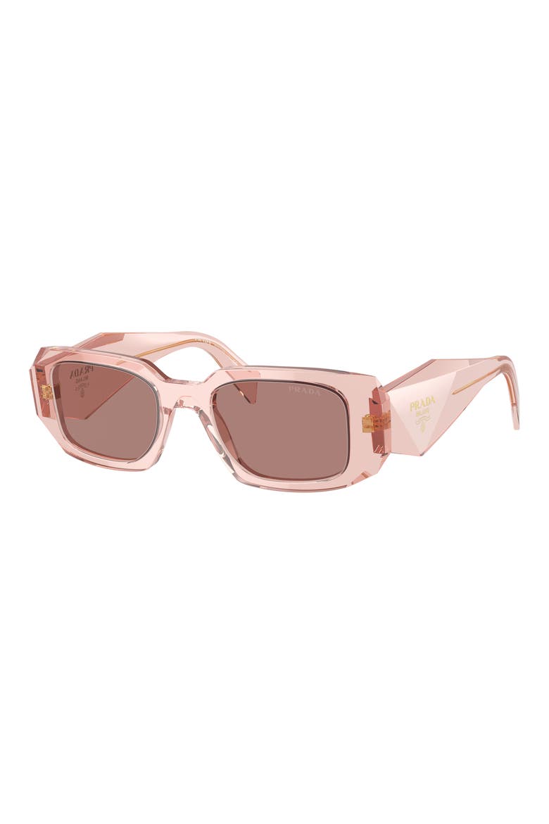 51mm Rectangular Sunglasses, Alternate, color, LITE BROWN