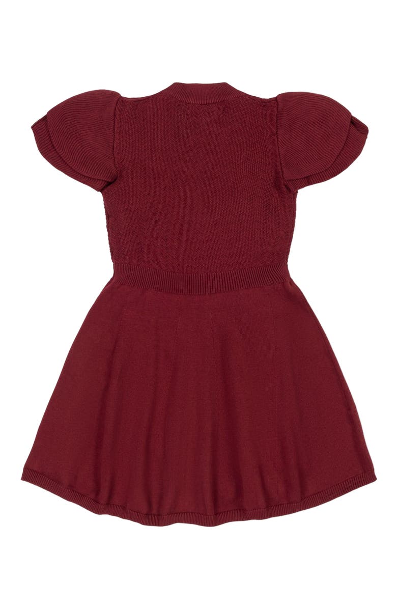 Hope & Henry Baby Girls' Organic Flutter Sleeve Sweater Dress, Infant, Alternate, color, 