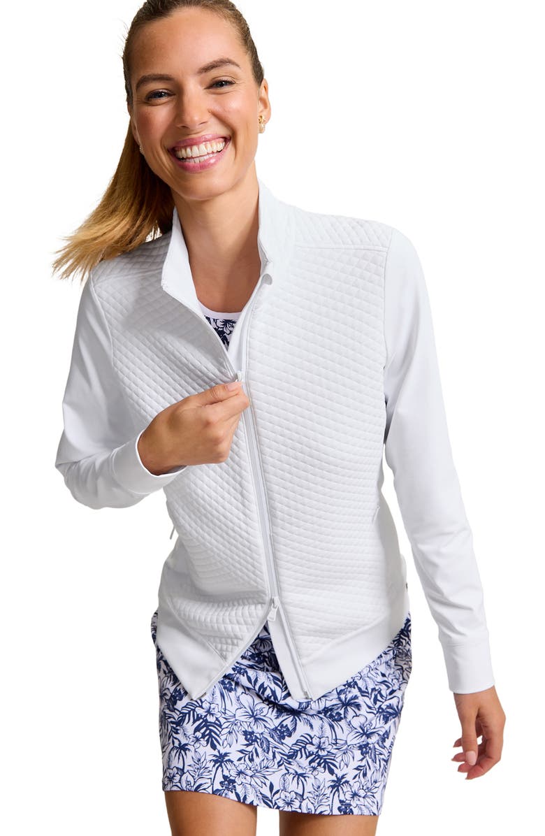 Tommy Bahama Aubrey Quilted Stretch Nylon Jacket, Alternate, color, White