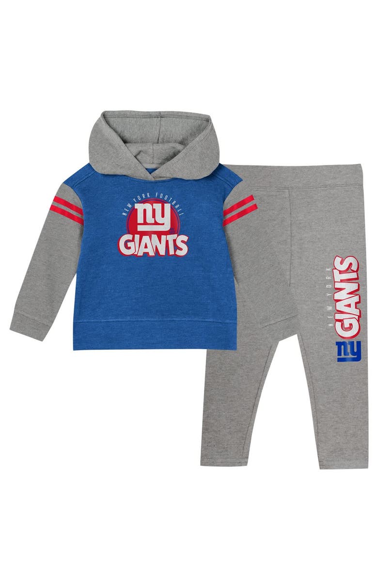 Outerstuff Toddler New York Giants Club House Long Sleeve Hoodie Top and Leggings Two-Piece Set, Main, color, Royal