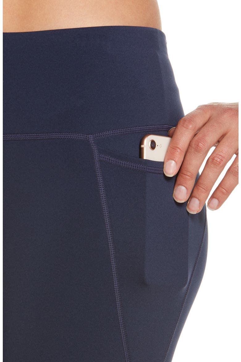 Power Workout Crop Pocket Leggings, Alternate, color, NAVY BLUE