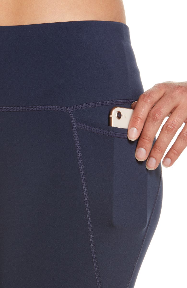 Sweaty Betty Power Workout Crop Pocket Leggings, Alternate, color, Navy Blue