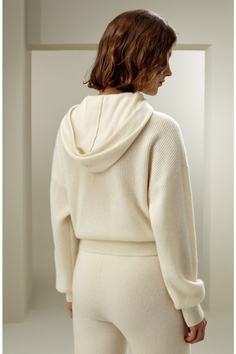 Women's Eshe 2-in-1 Cashmere Detachable Hoodie, Alternate, color, White