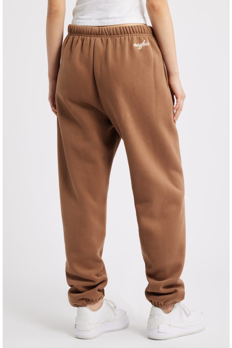 Gratitude Grows Fleece Graphic Joggers, Alternate, color, BROWN
