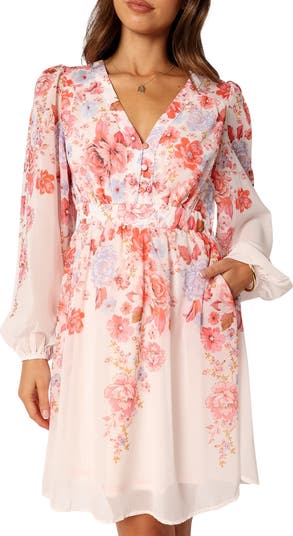 Hattie Floral Print Long Sleeve Dress