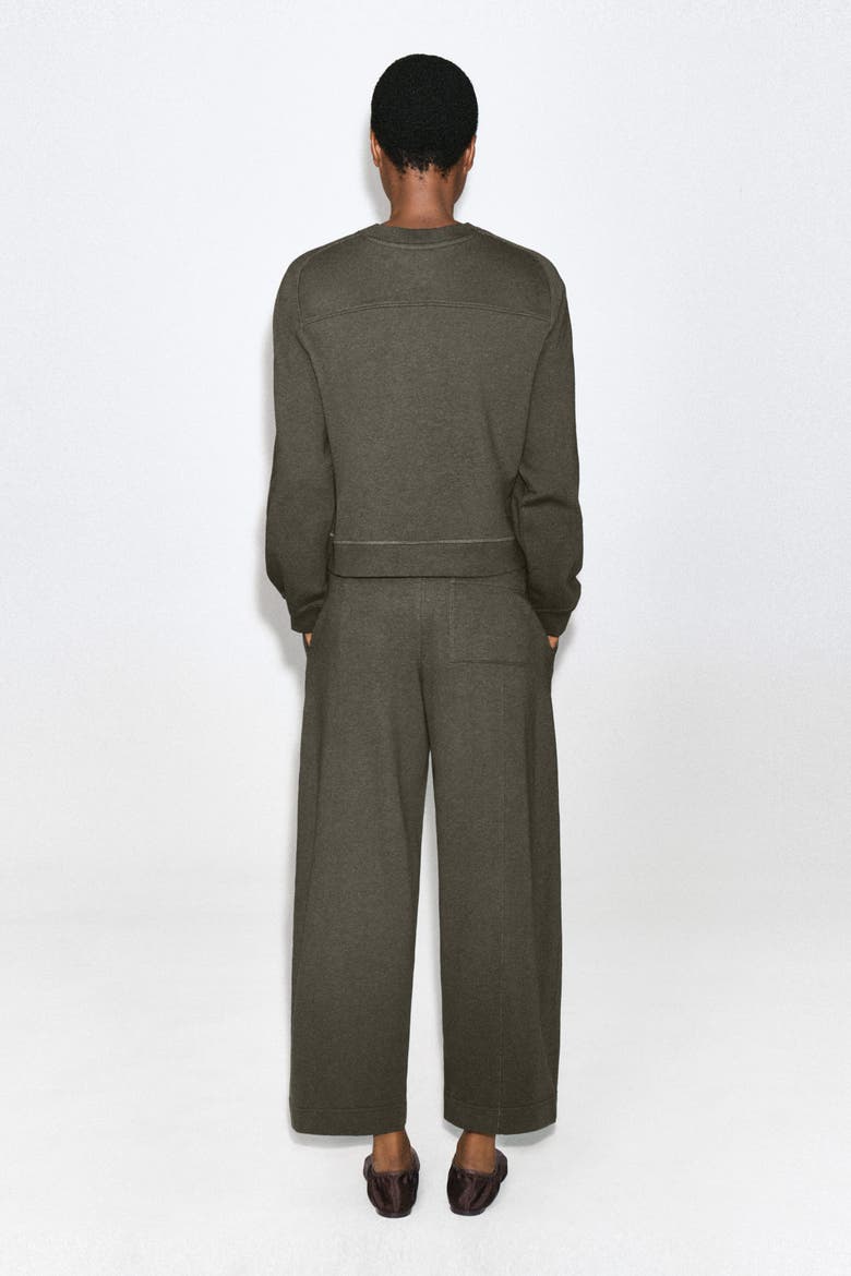 Cotton Barrel-leg Joggers, Alternate, color, BROWN