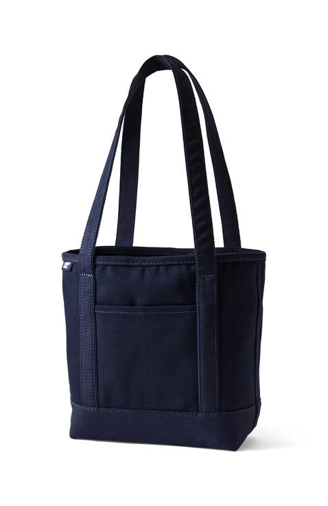 Open Top Long Handle Canvas Tote Bag