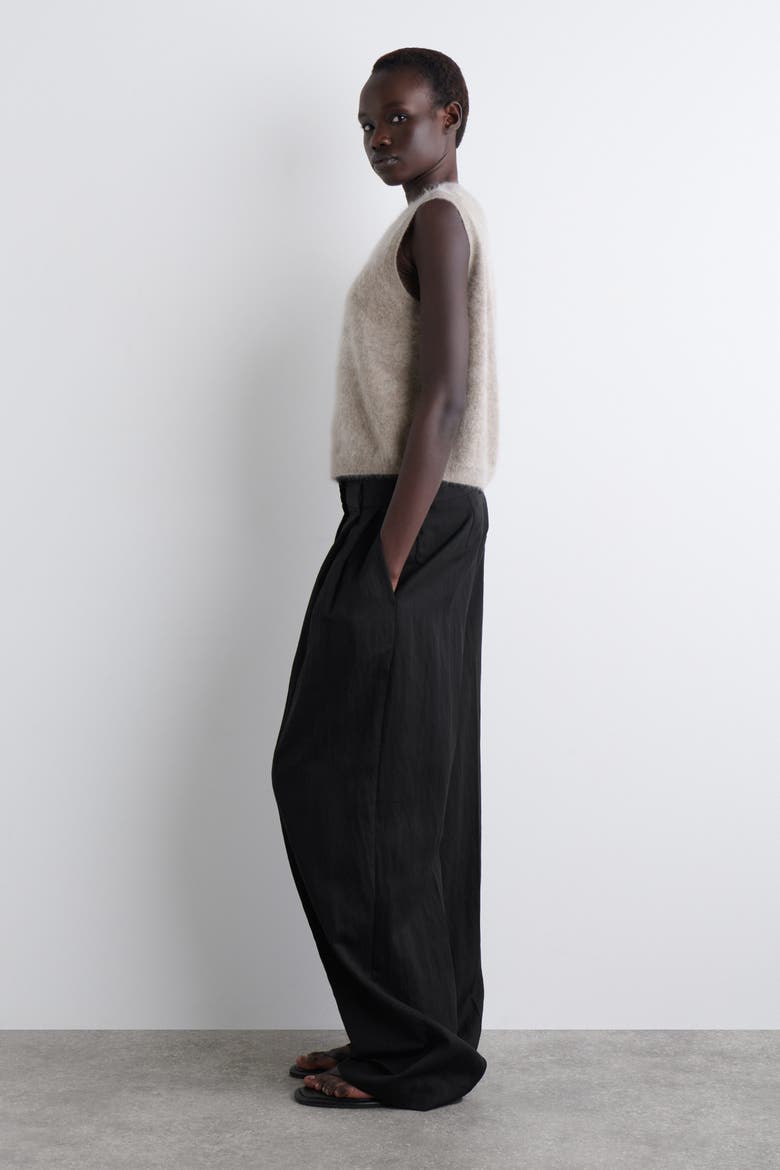 Brushed-Cashmere Vest, Alternate, color, BEIGE