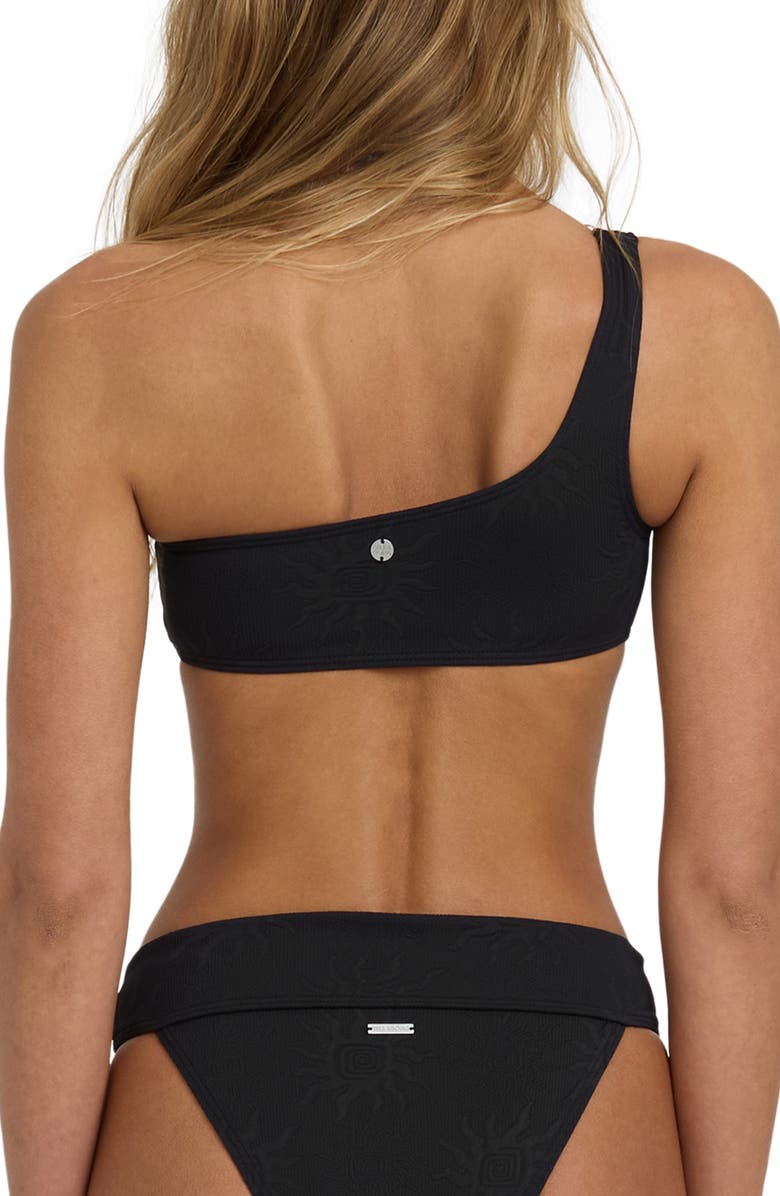 Billabong Laura Twisted Sun One-Shouler Bikini Top, Alternate, color, Black Pebble