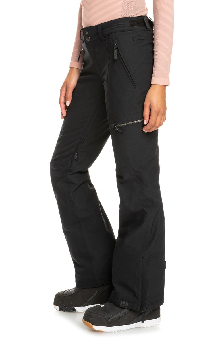 Roxy Cabin Slim Fit Waterproof Snow Pants, Alternate, color, 