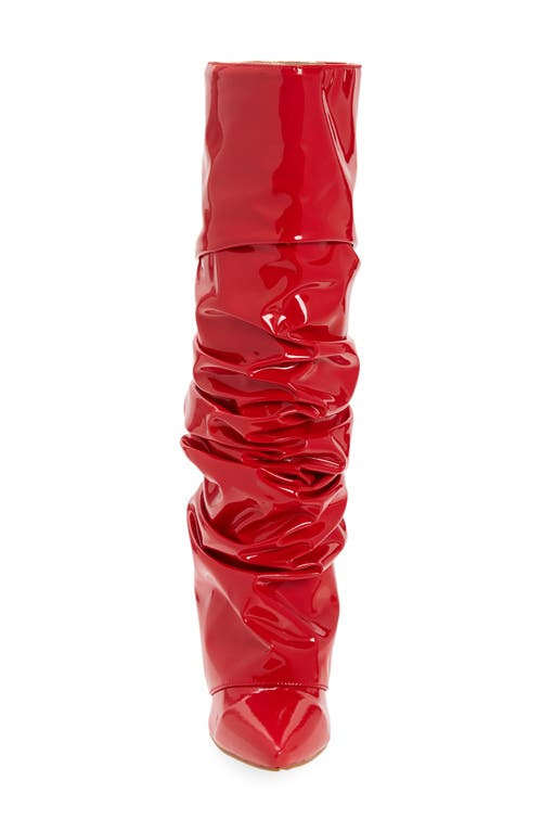 Azalea Wang Sif Slouchy Knee High Boot In Red