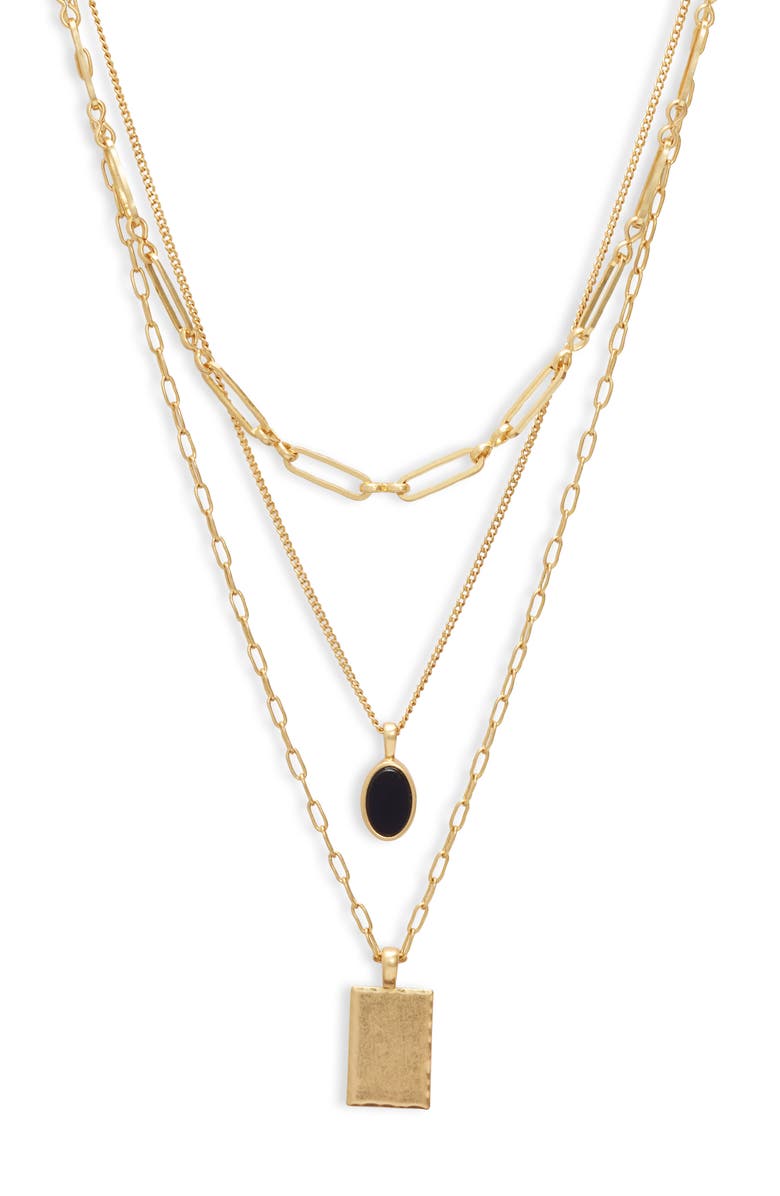 Madewell Nightstone Set of 3 Necklaces, Main, color, 