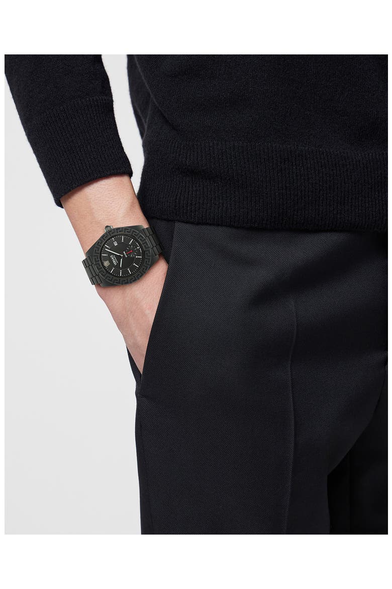DV One Ceramic Bracelet Chronograph Watch, 43mm, Alternate, color, BLACK CERAMIC