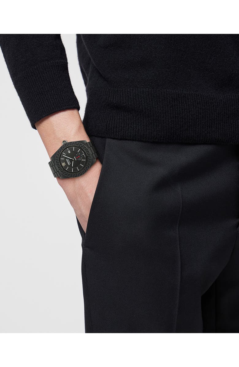 Versace DV One Ceramic Bracelet Chronograph Watch, 43mm, Alternate, color, 