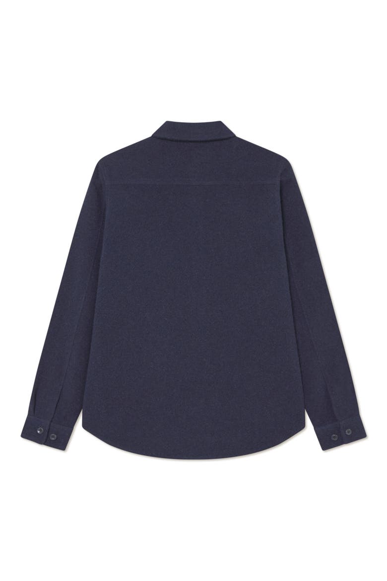 Lennon Bouclé Overshirt, Alternate, color, DARK NAVY