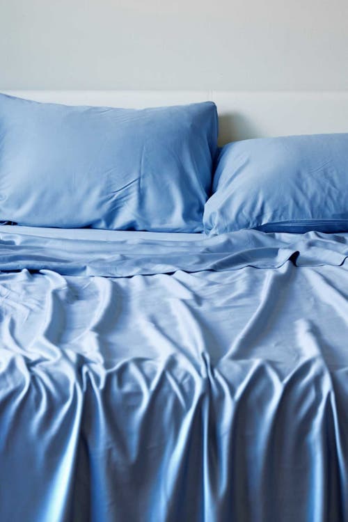 Bedvoyage Luxury 100% Viscose Cooling Bed Sheet Set In Ocean