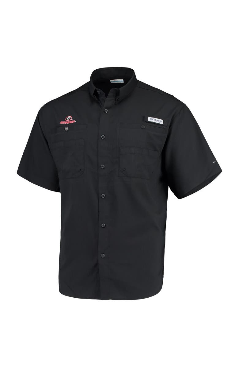 Columbia Men's Columbia Black Georgia Bulldogs Team PFG Tamiami Omni-Shade Button-Down Shirt, Alternate, color, Black