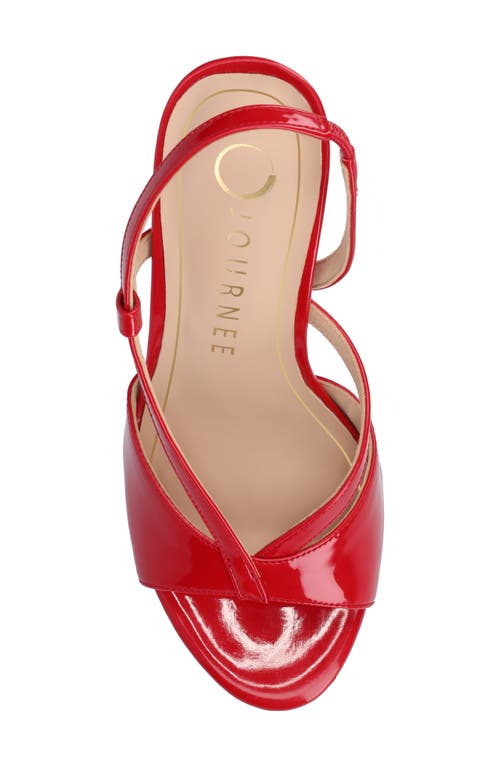 Journee Collection Varra Slingback Sandal In Red Patent