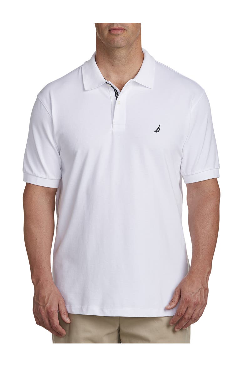 Stretch Piqué Polo Shirt, Main, color, WHITE