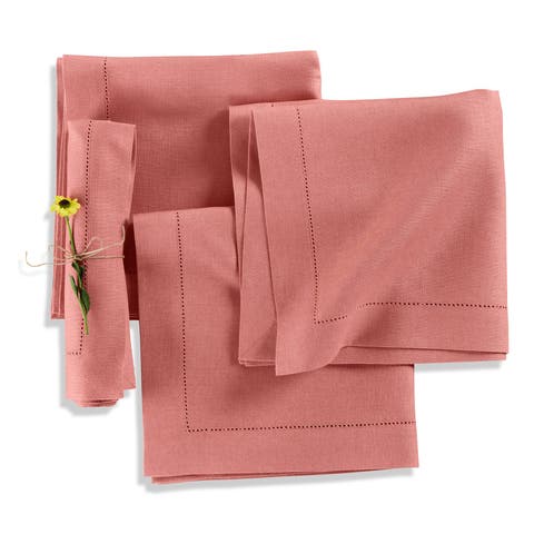 Linen Dinner Napkins - Medium Weight Hemstitch, 20" x 20" Inch