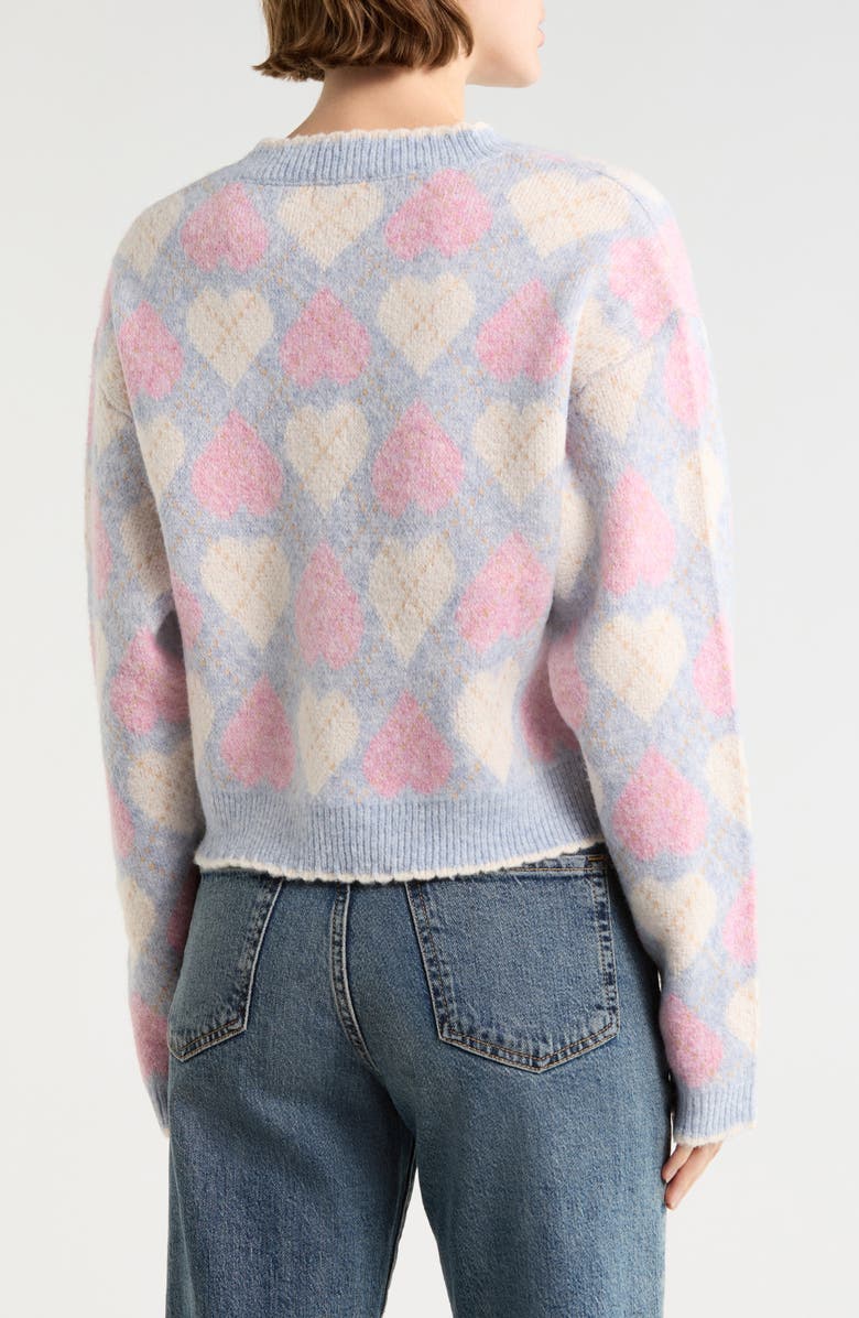 Lush Heart Argyle Pullover Sweater, Alternate, color, Blue Pink