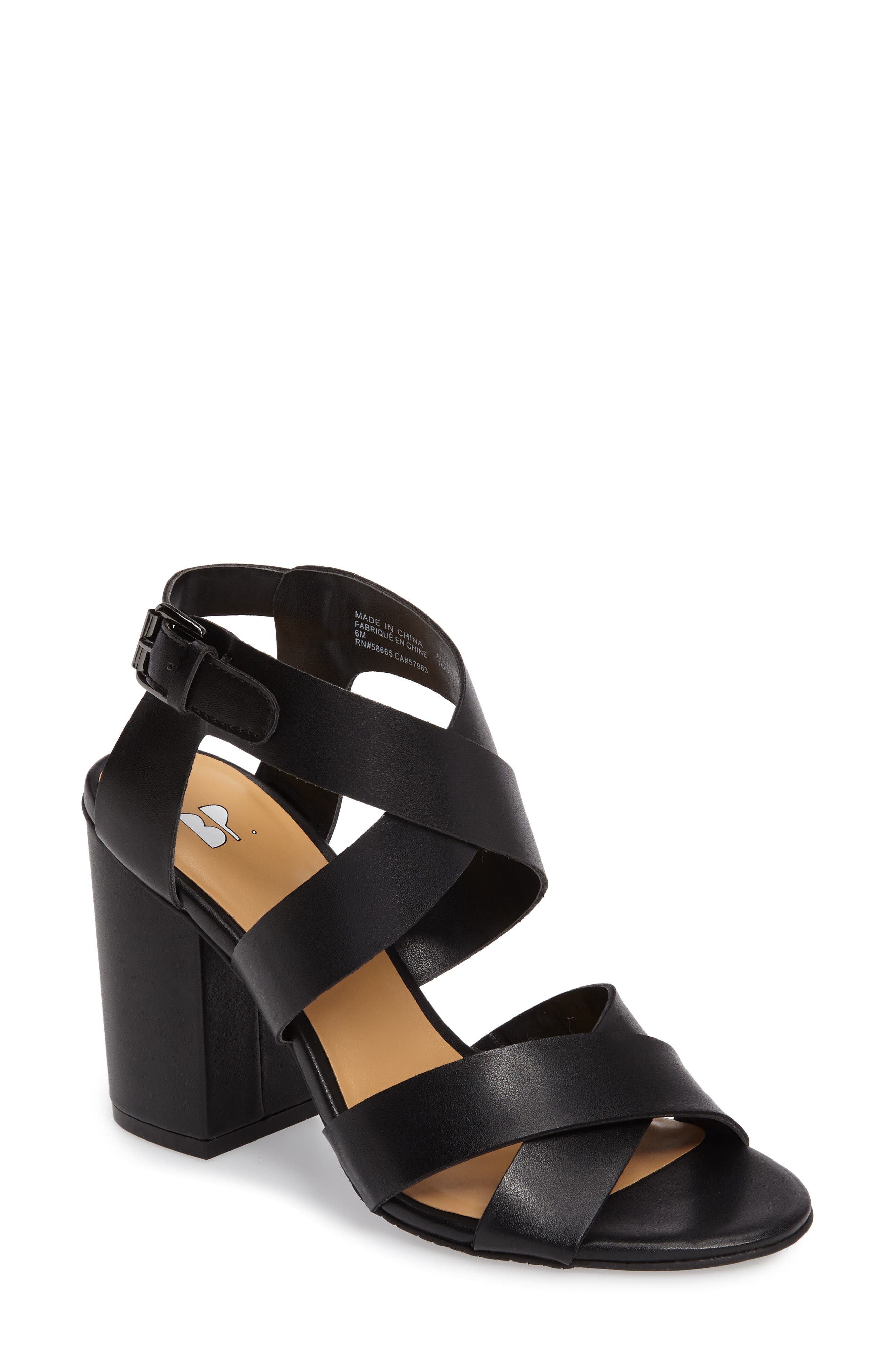 BP. Terry Block Heel Sandal, Main, color, 