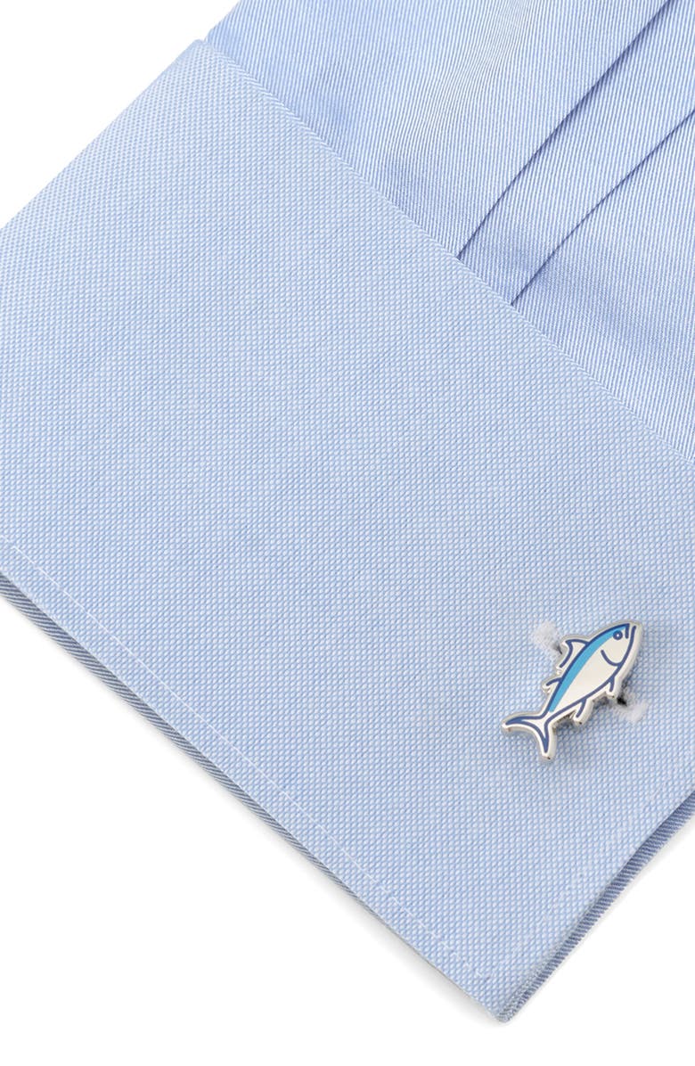 Cufflinks, Inc. Good Catch Cufflinks, Alternate, color, Silver