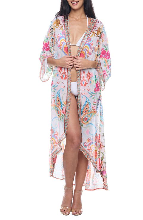 Floral Beaded Chiffon Duster