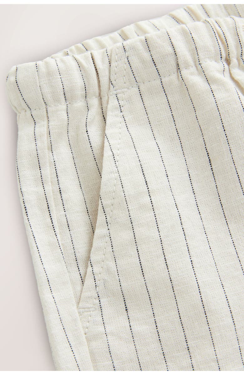 NEXT Kids' Striped Cotton Blend Drawstring Shorts, Alternate, color, Neutral