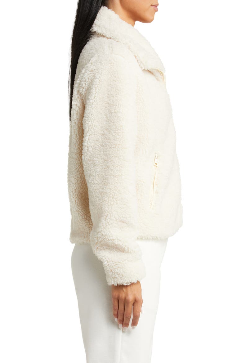 Faux Fur Zip Jacket, Alternate, color, IVORY
