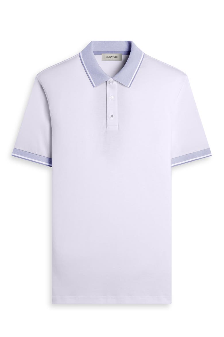 Tipped Pima Cotton Piqué Polo, Alternate, color, WHITE