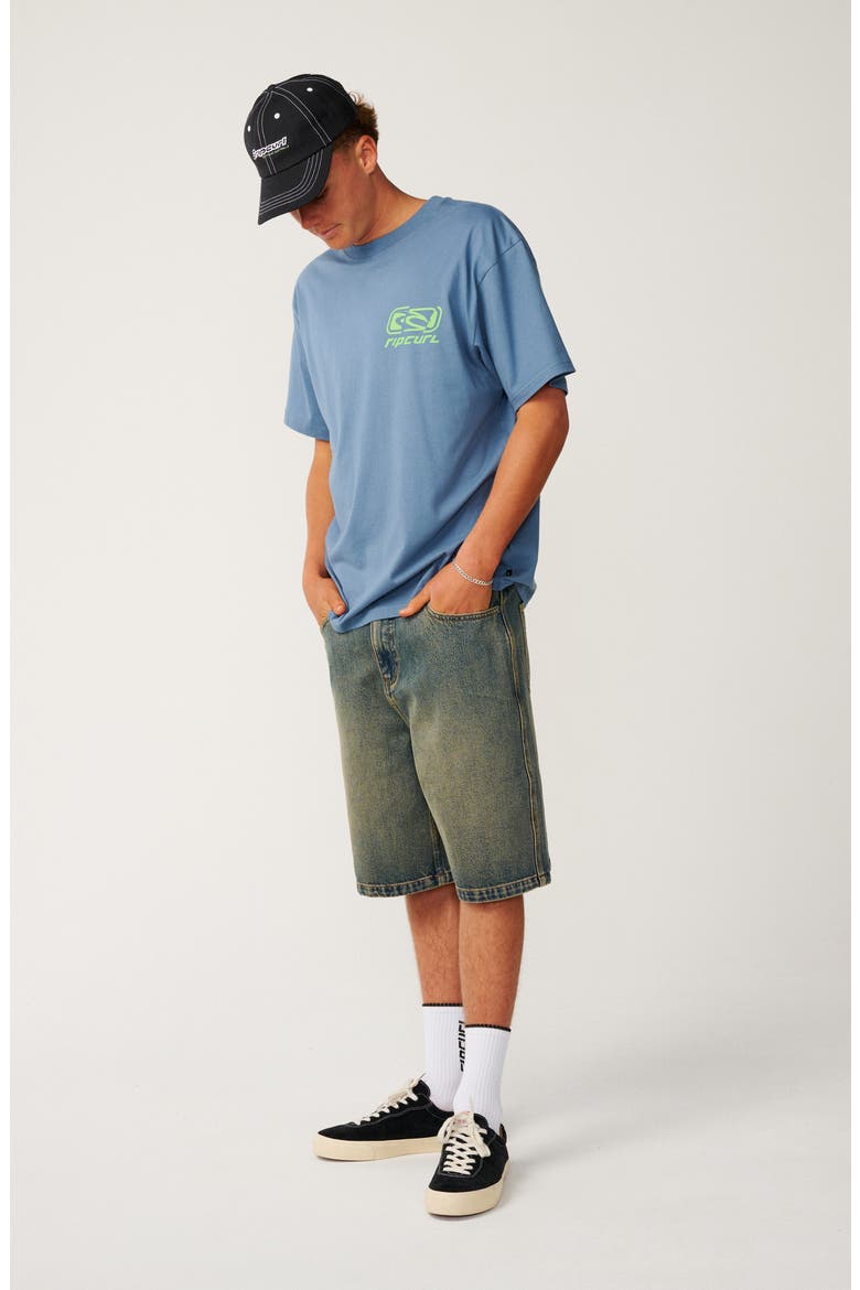 Archive Ripped Graphic Cotton T-Shirt, Alternate, color, BLUEFIN