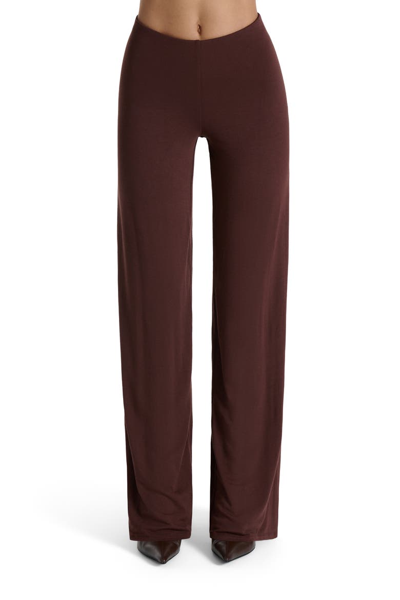 Pull-On Wide Leg Pants, Main, color, CHOCOLATE