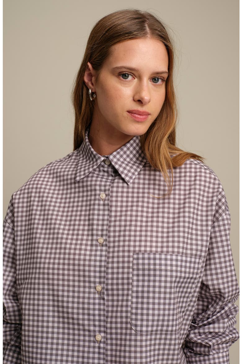 Lance Check Print Cotton Poplin Shirt, Alternate, color, VICHY MINK