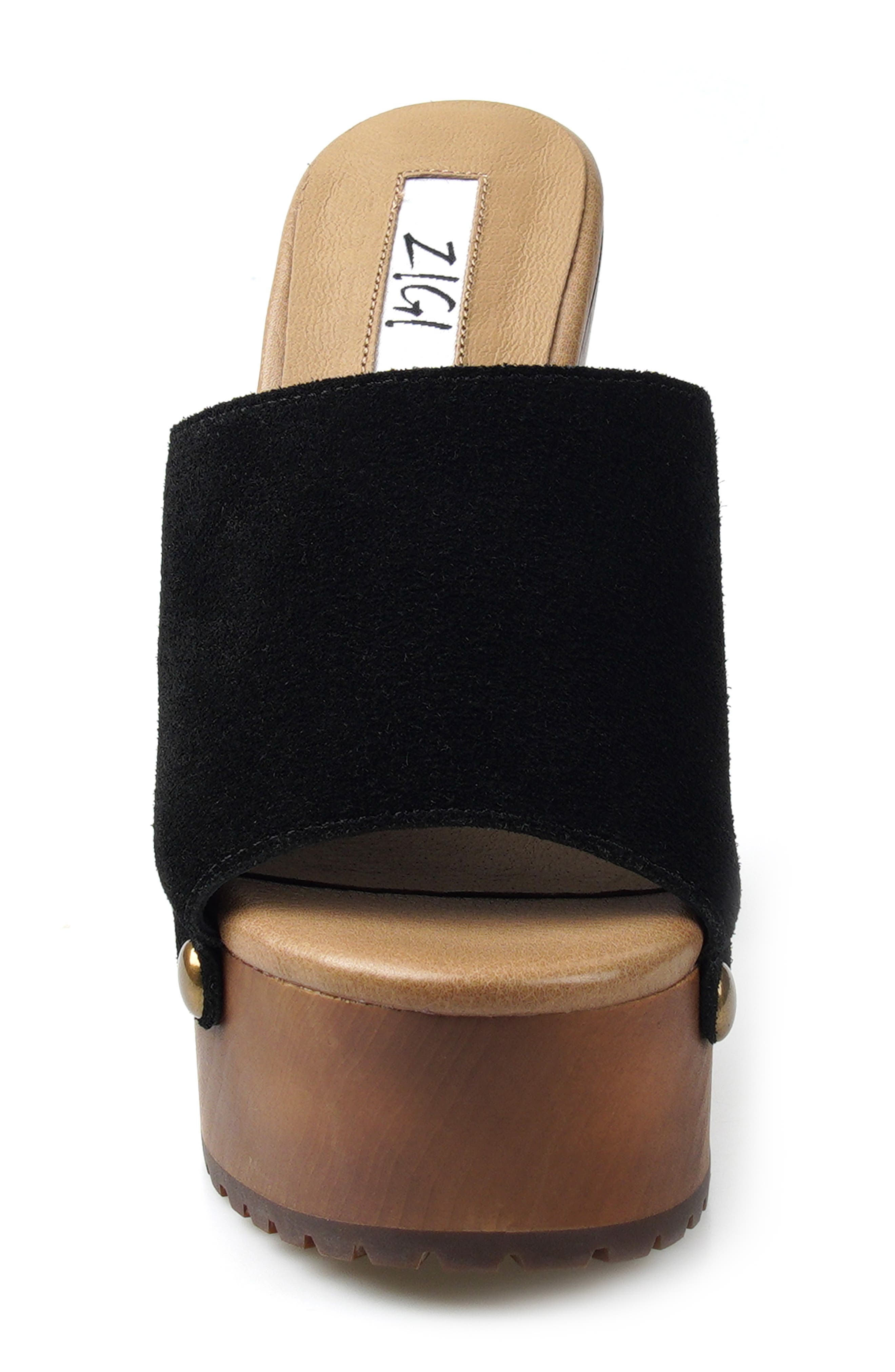 Nikky Platform Sandal, Alternate, color, BLACK SUEDE