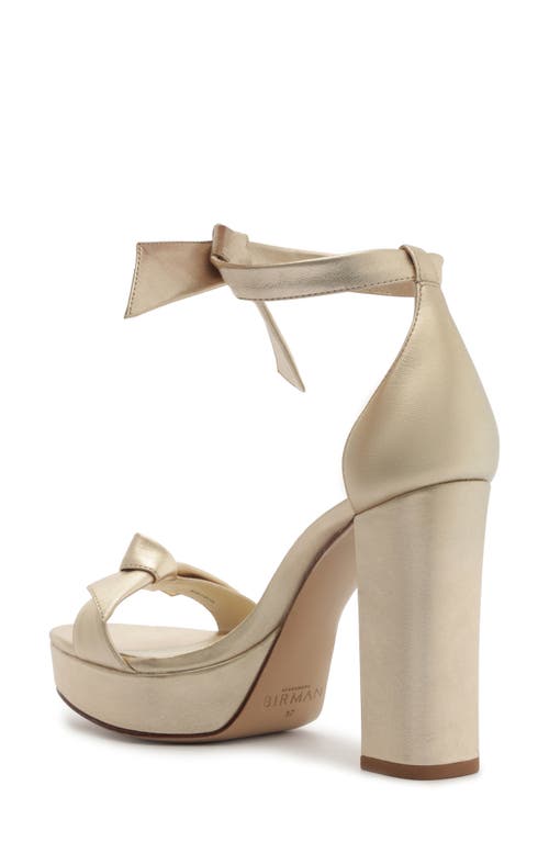 Alexandre Birman Mabeleh Ankle Strap Platform Sandal In Gold