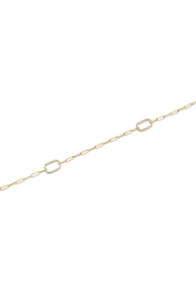Michael M Link PaveStation Necklace, Alternate, color, Yellow Gold