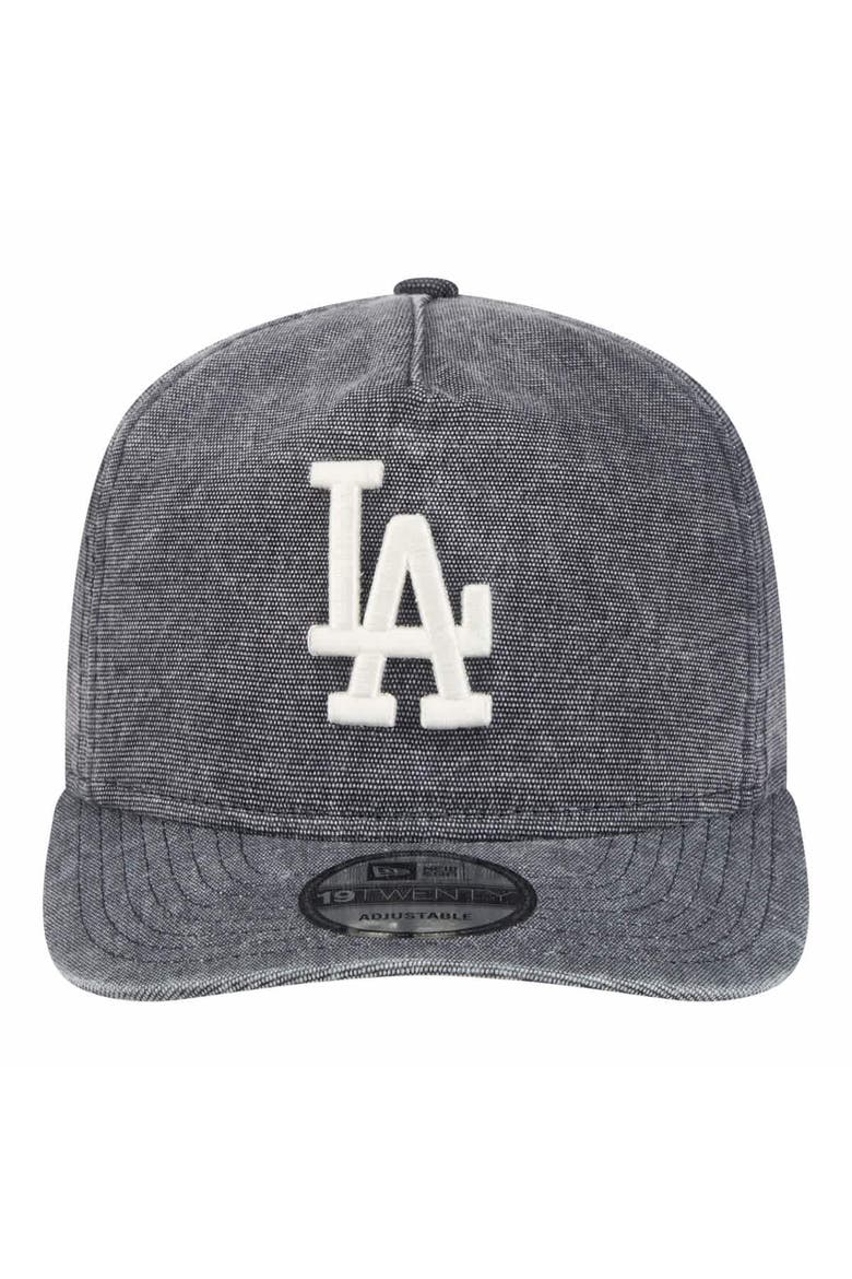 Men's New Era  Navy Heather Los Angeles Dodgers  Denim Classic 19TWENTY Adjustable Hat, Alternate, color, Heather Navy