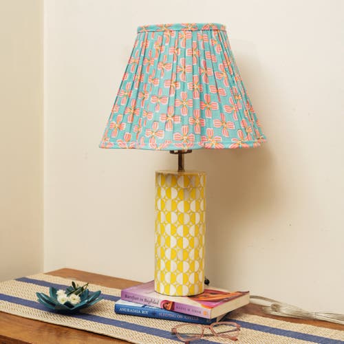 Mela Artisans Geo Inlay Sunny Table Lamp In Multi