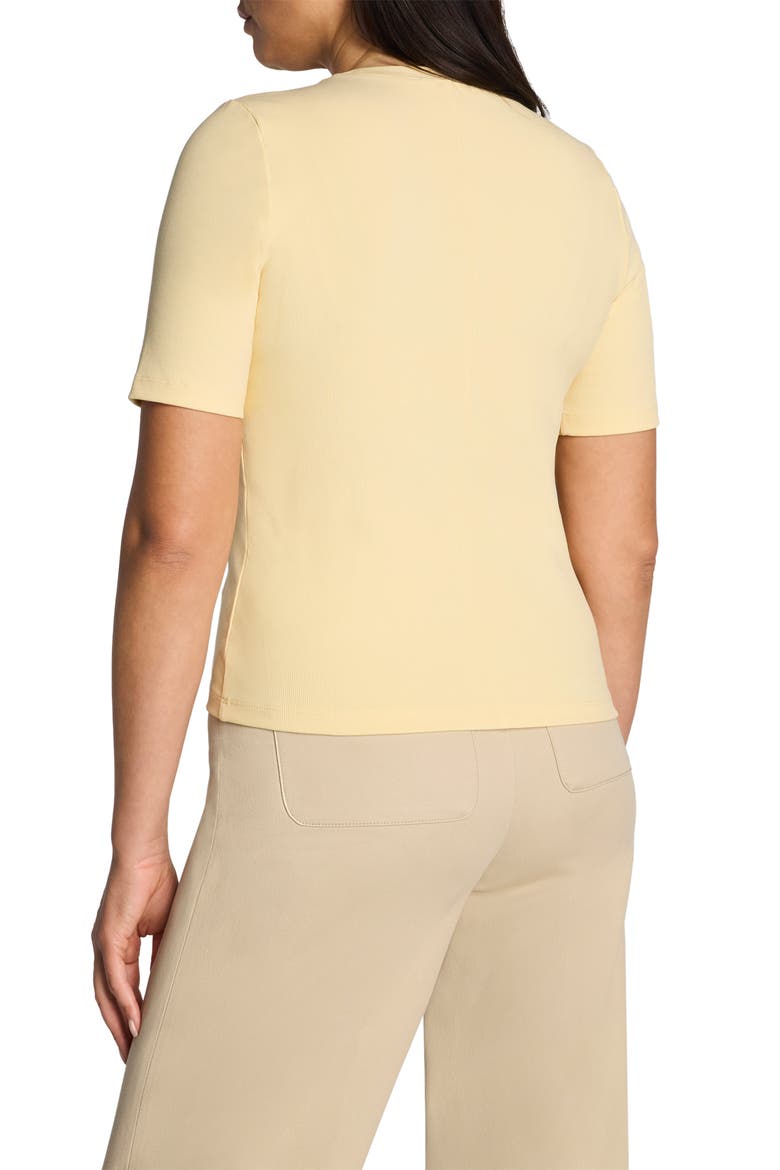 Crewneck Elbow Sleeve T-Shirt, Alternate, color, SUNBEAM