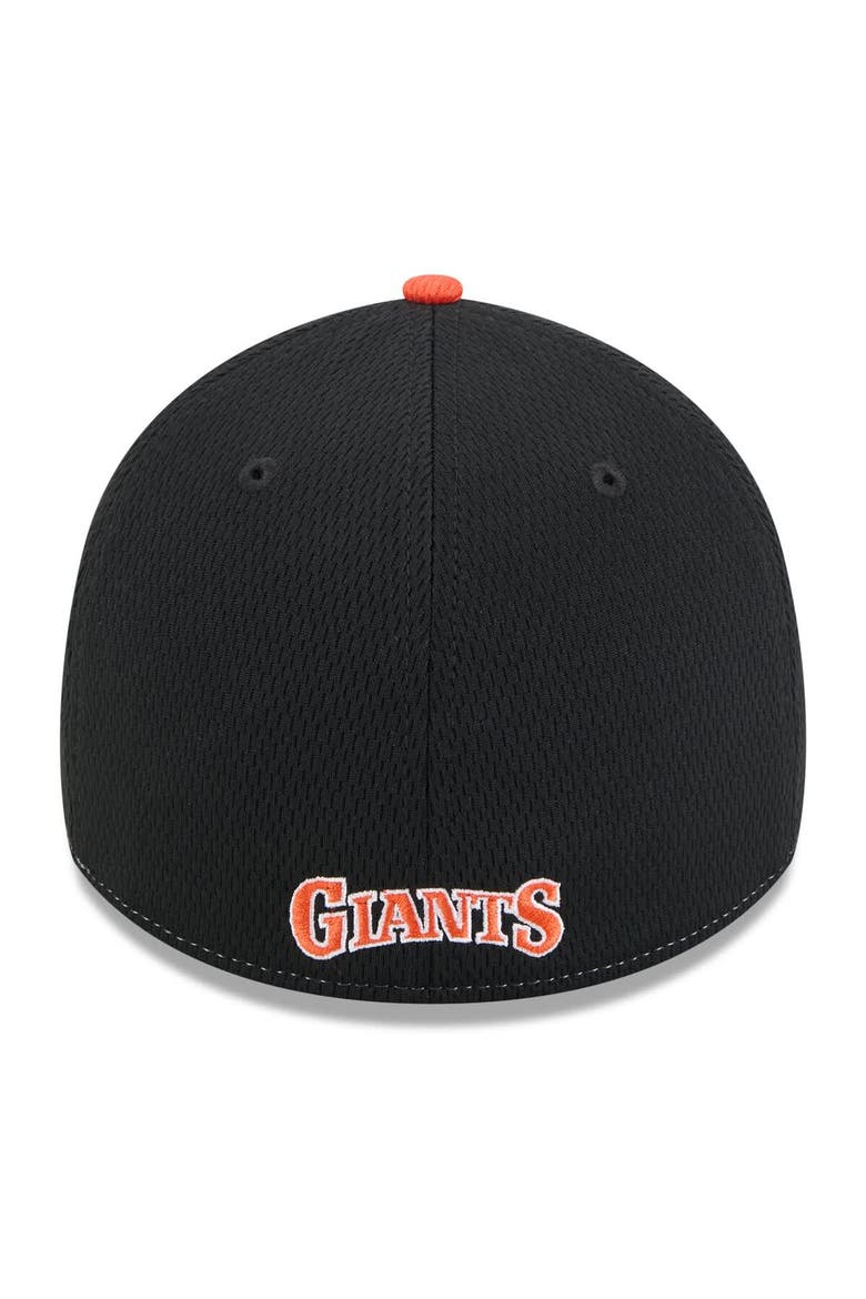 Men's New Era Black/Orange San Francisco Giants 2025 MLB Clubhouse 39THIRTY Flex Hat, Alternate, color, Black