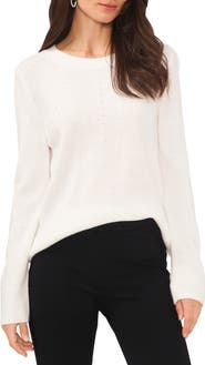 Chaus Rhinestone Crewneck Sweater